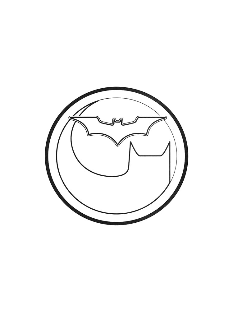 Batman logo coloring pages