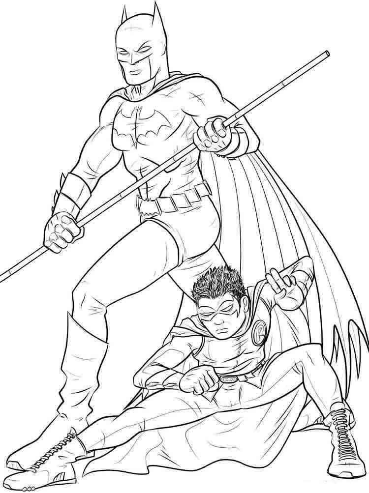 Zap Crunch Batman Coloring Book #1833-3--Batman & Robin fight