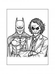 Batman and Joker coloring page