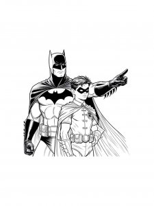 Batman and Robin coloring page