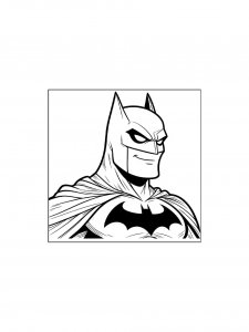 Batman chest-up portrait coloring page