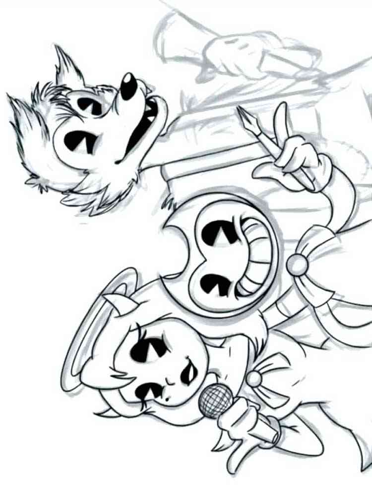 bendy and the ink machine coloring pages free