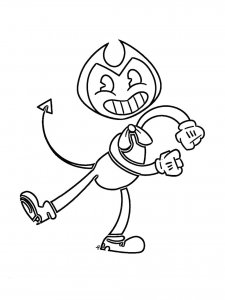 Sneaky Bendy coloring page