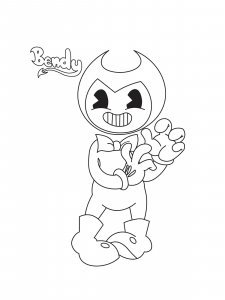 Careful Bendy coloring page