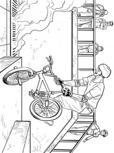 BMX coloring page 2 - Free printable