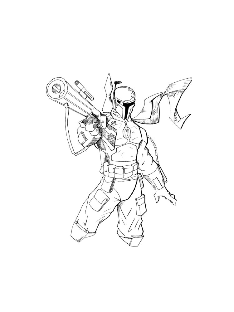 Printable Boba Fett Coloring Page Printable World Holiday