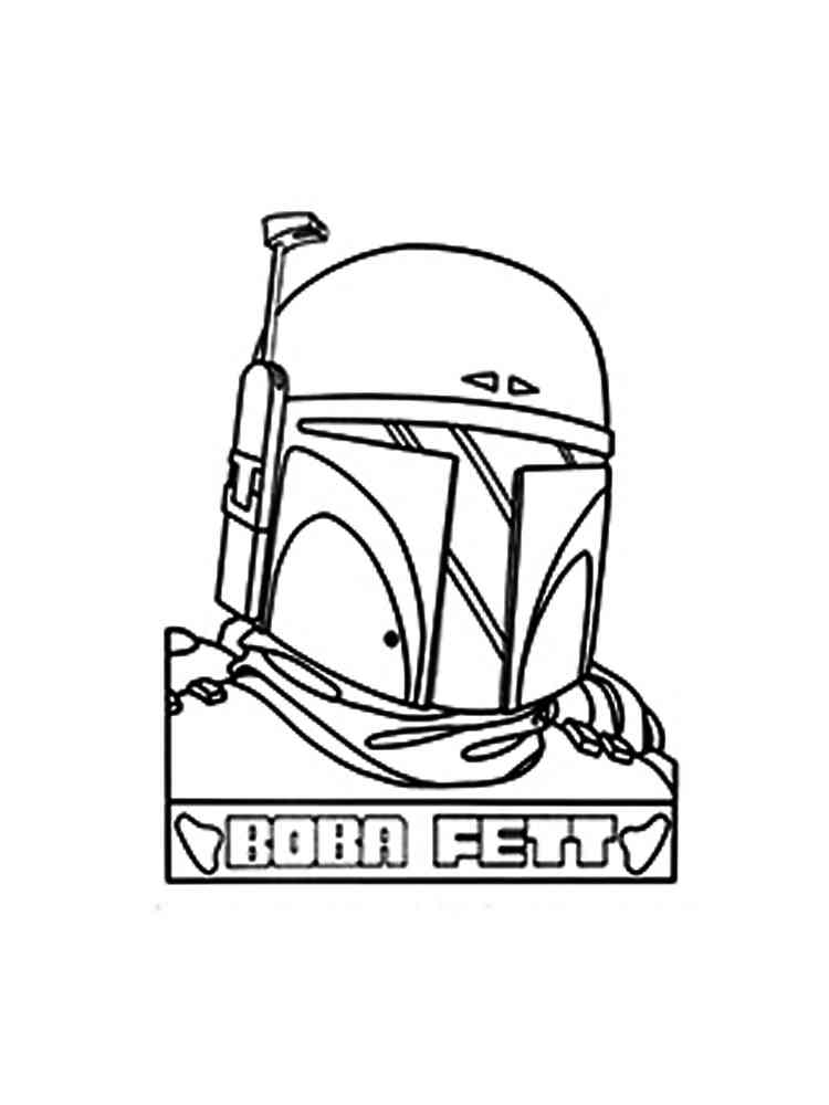 Free printable Boba Fett coloring pages.