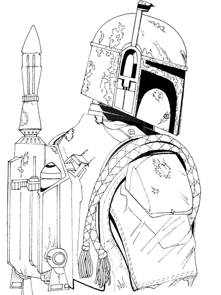 Boba Fett coloring pages. 