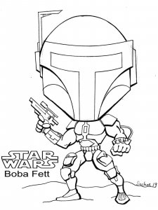 Boba Fett coloring page 18 - Free printable