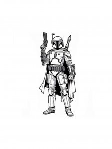 Cool Boba Fett coloring page