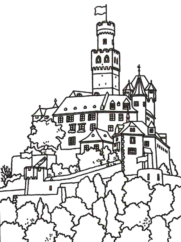 Neuschwanstein Castle Coloring Page