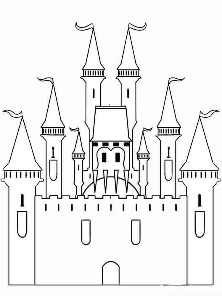 Free prinable Castle coloring pages