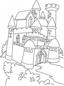 Castle coloring page 45 - Free printable