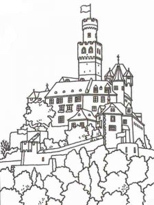 Castle coloring page 55 - Free printable