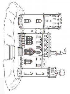 Castle coloring page 60 - Free printable