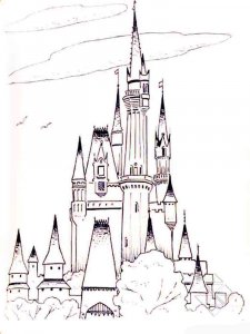 Castle coloring page 46 - Free printable