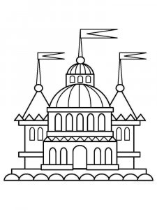 Castle coloring page 64 - Free printable