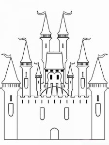 Castle coloring page 48 - Free printable