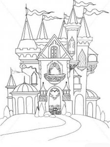 Castle coloring page 51 - Free printable