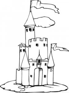 Castle coloring page 52 - Free printable