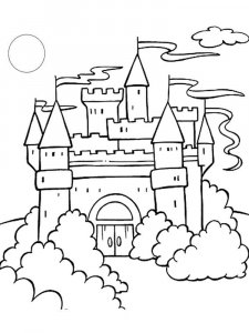 Castle coloring page 1 - Free printable