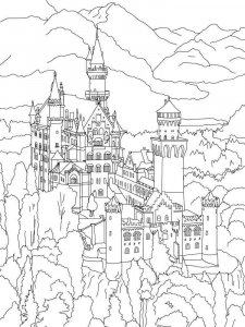 Castle coloring page 11 - Free printable