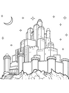 Castle coloring page 13 - Free printable