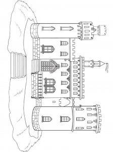 Castle coloring page 16 - Free printable