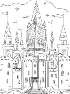 Castle coloring page 17 - Free printable