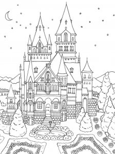 Castle coloring page 19 - Free printable