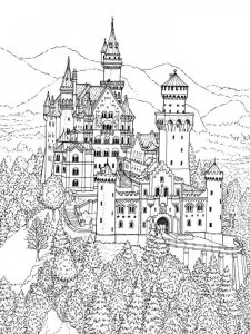 Castle coloring page 20 - Free printable
