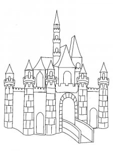 Castle coloring page 23 - Free printable