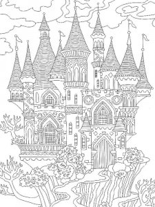 Castle coloring page 25 - Free printable