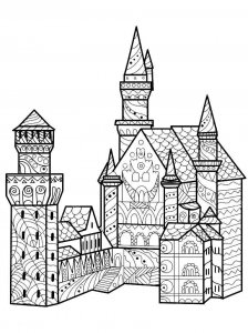 Castle coloring page 26 - Free printable
