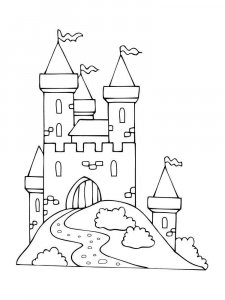 Castle coloring page 29 - Free printable