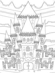 Castle coloring page 3 - Free printable