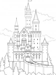Castle coloring page 30 - Free printable