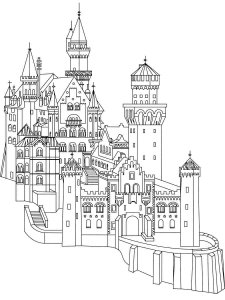 Castle coloring page 31 - Free printable