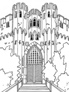 Castle coloring page 32 - Free printable