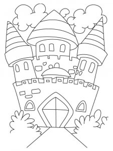Castle coloring page 33 - Free printable