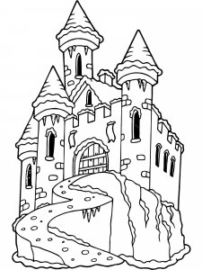 Castle coloring page 34 - Free printable