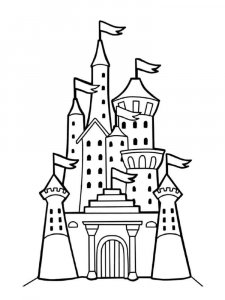 Castle coloring page 36 - Free printable