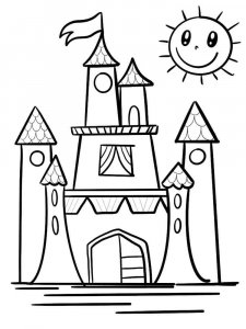 Castle coloring page 38 - Free printable