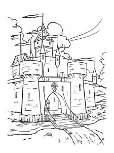 Castle coloring page 39 - Free printable