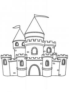Castle coloring page 4 - Free printable