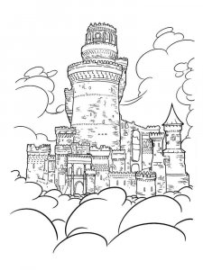 Castle coloring page 40 - Free printable