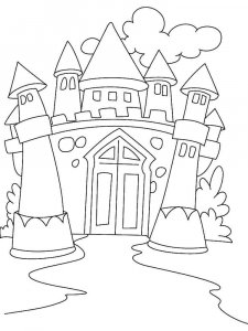 Castle coloring page 41 - Free printable