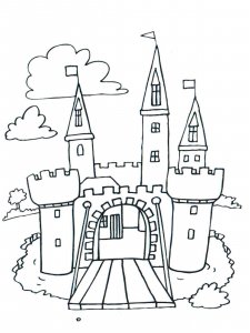 Castle coloring page 44 - Free printable