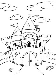 Castle coloring page 7 - Free printable