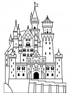 Castle coloring page 8 - Free printable